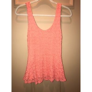 Coral lace top